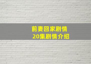 前妻回家剧情20集剧情介绍