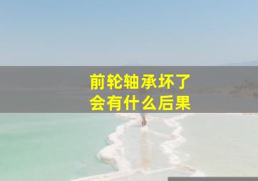 前轮轴承坏了会有什么后果