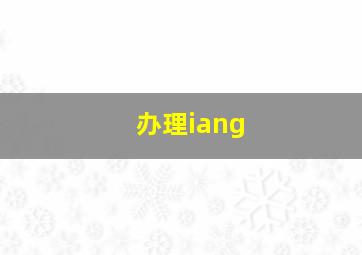 办理iang