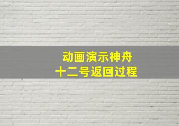 动画演示神舟十二号返回过程