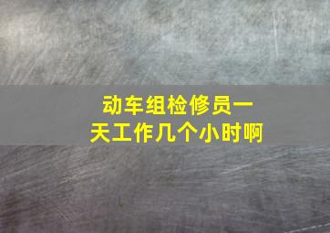 动车组检修员一天工作几个小时啊