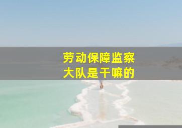 劳动保障监察大队是干嘛的