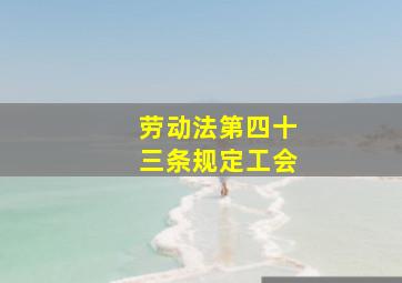 劳动法第四十三条规定工会