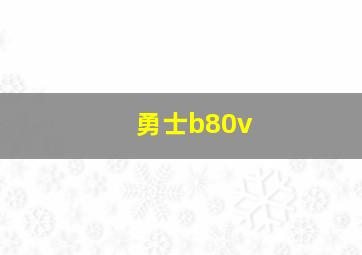 勇士b80v