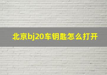 北京bj20车钥匙怎么打开