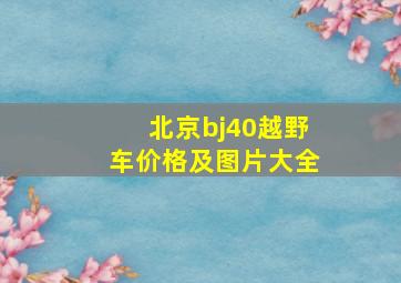 北京bj40越野车价格及图片大全