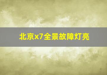 北京x7全景故障灯亮