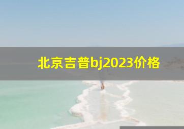 北京吉普bj2023价格