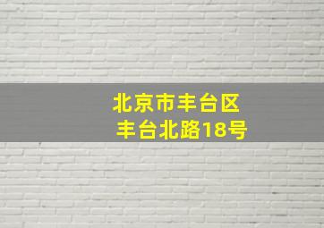 北京市丰台区丰台北路18号