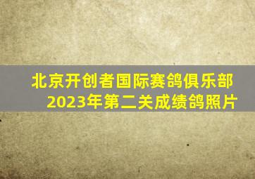 北京开创者国际赛鸽俱乐部2023年第二关成绩鸽照片