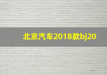 北京汽车2018款bj20