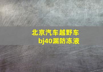 北京汽车越野车bj40漏防冻液