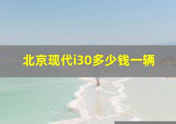 北京现代i30多少钱一辆