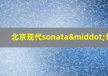 北京现代sonata·领翔