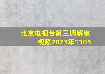 北京电视台第三调解室视频2023年1103