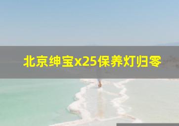 北京绅宝x25保养灯归零