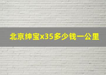 北京绅宝x35多少钱一公里