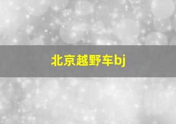 北京越野车bj