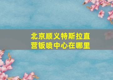 北京顺义特斯拉直营钣喷中心在哪里