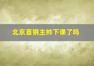 北京首钢主帅下课了吗