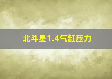 北斗星1.4气缸压力