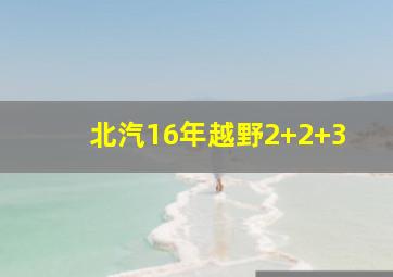 北汽16年越野2+2+3