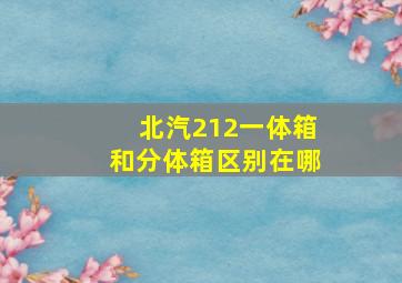 北汽212一体箱和分体箱区别在哪