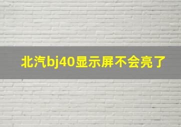 北汽bj40显示屏不会亮了