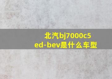 北汽bj7000c5ed-bev是什么车型