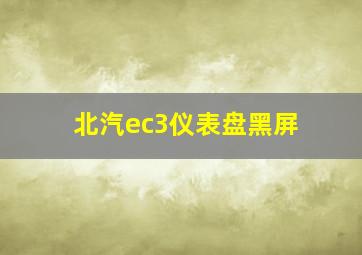 北汽ec3仪表盘黑屏