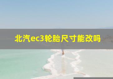 北汽ec3轮胎尺寸能改吗