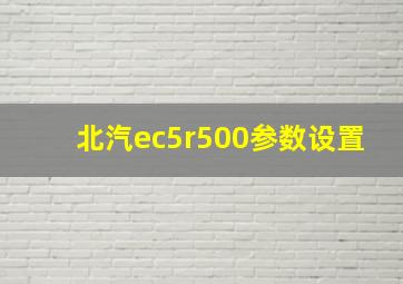 北汽ec5r500参数设置