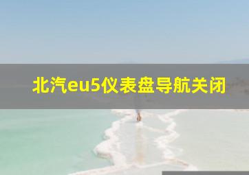 北汽eu5仪表盘导航关闭