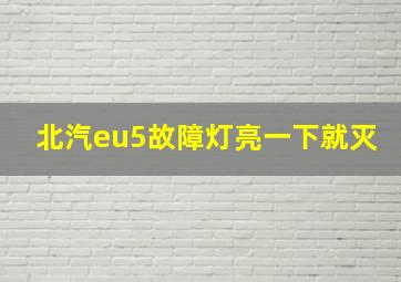 北汽eu5故障灯亮一下就灭