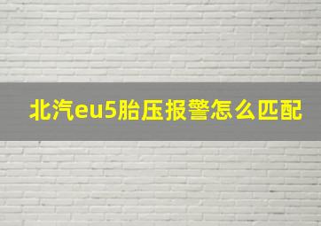 北汽eu5胎压报警怎么匹配