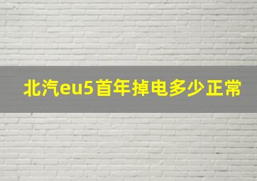 北汽eu5首年掉电多少正常