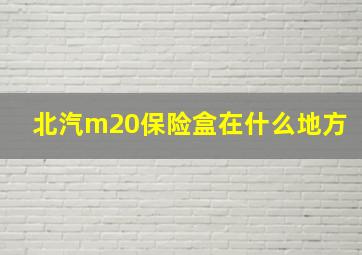 北汽m20保险盒在什么地方