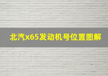 北汽x65发动机号位置图解