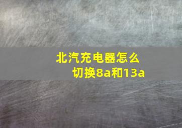 北汽充电器怎么切换8a和13a