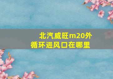 北汽威旺m20外循环进风口在哪里