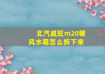 北汽威旺m20暖风水箱怎么拆下来