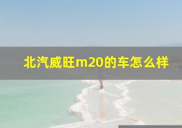 北汽威旺m20的车怎么样