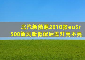 北汽新能源2018款eu5r500智风版低配后盖灯亮不亮