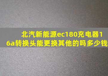 北汽新能源ec180充电器16a转换头能更换其他的吗多少钱