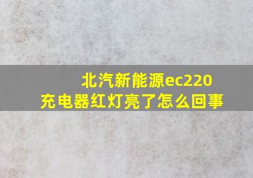 北汽新能源ec220充电器红灯亮了怎么回事