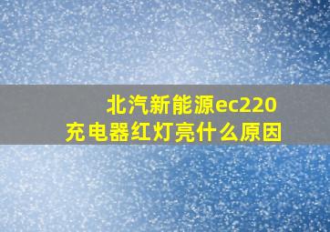 北汽新能源ec220充电器红灯亮什么原因