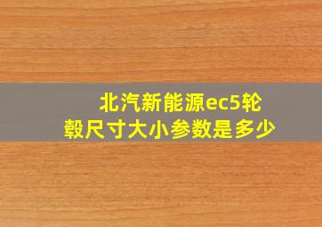 北汽新能源ec5轮毂尺寸大小参数是多少