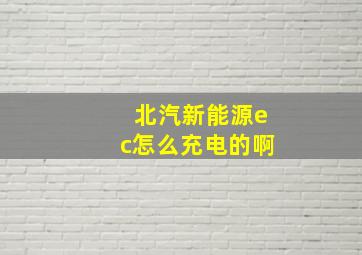 北汽新能源ec怎么充电的啊