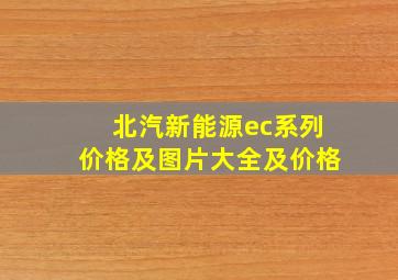 北汽新能源ec系列价格及图片大全及价格