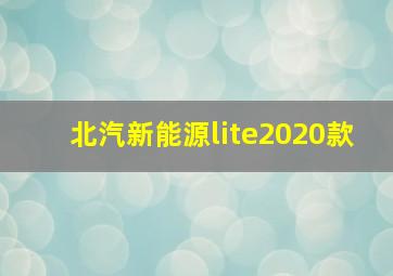 北汽新能源lite2020款